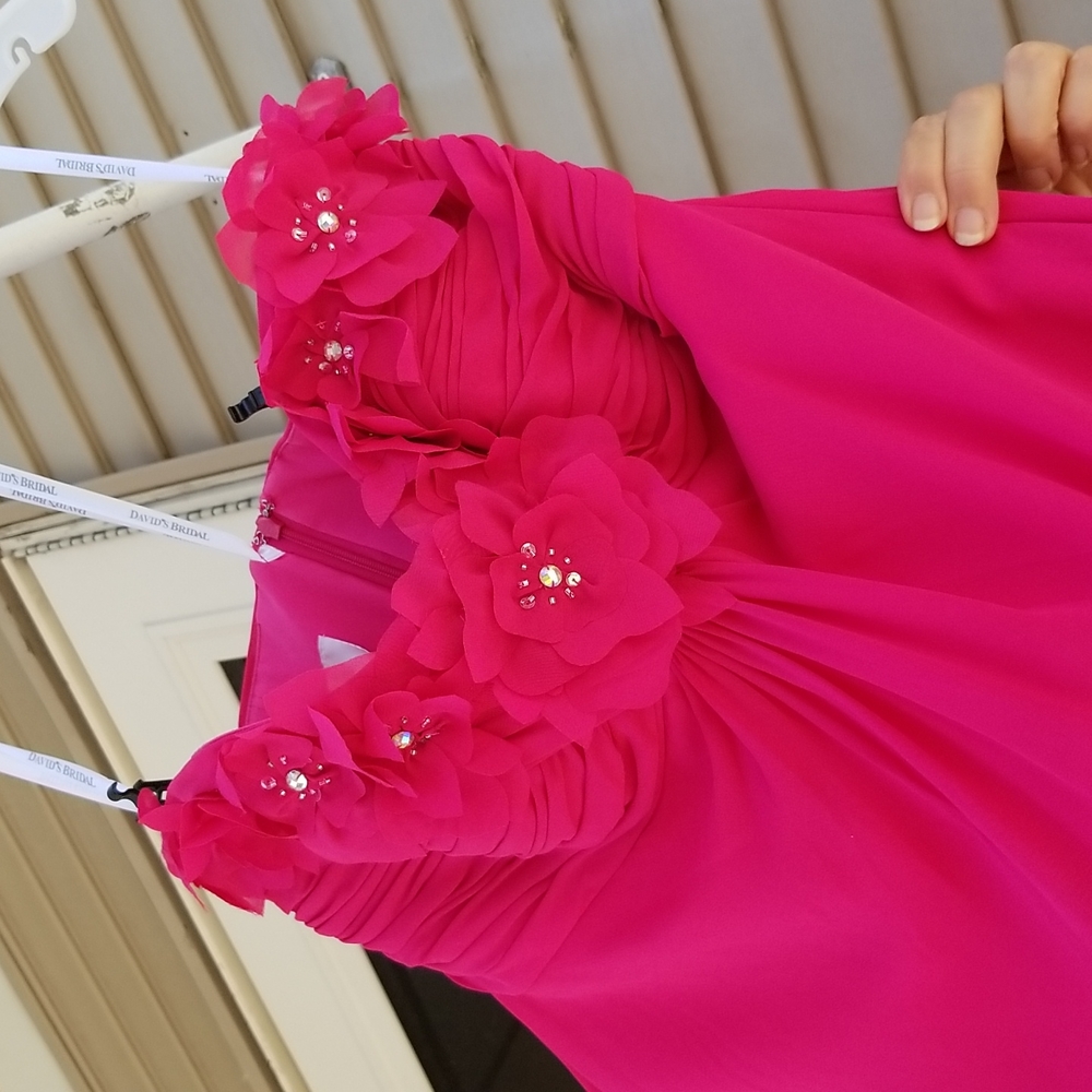 Strapless pink dress